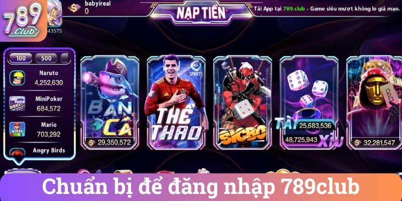 Cac buoc chuan bi dang nhap 789club Các bước chuẩn bị đăng nhập 789club